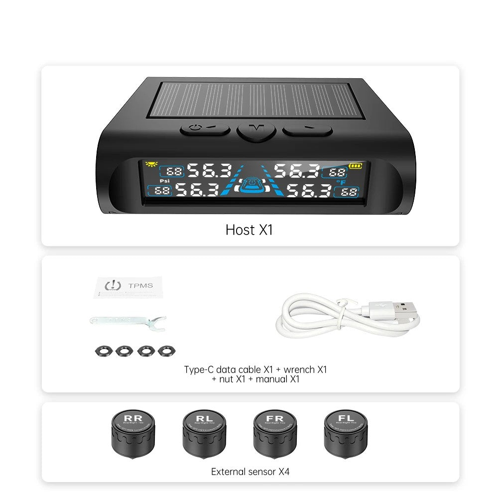 Calibra · Monitor de pressão dos pneus solar