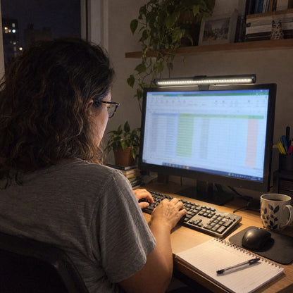 Clara · Barra de luz pra monitor (em uso)