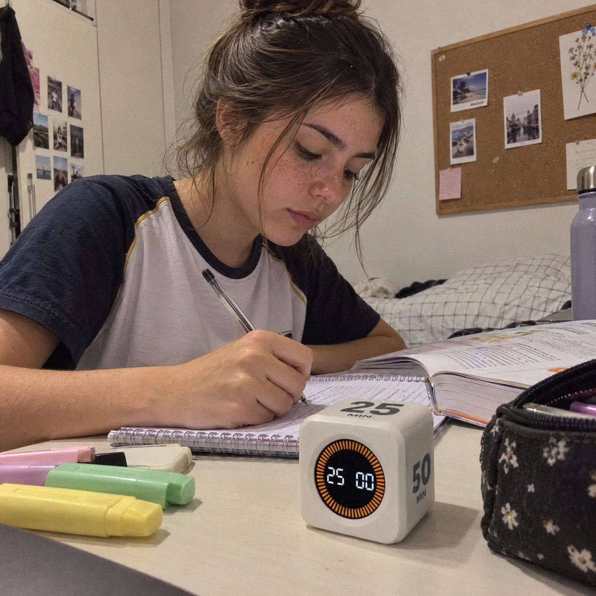 Giro · Cubo timer Pomodoro (em uso)