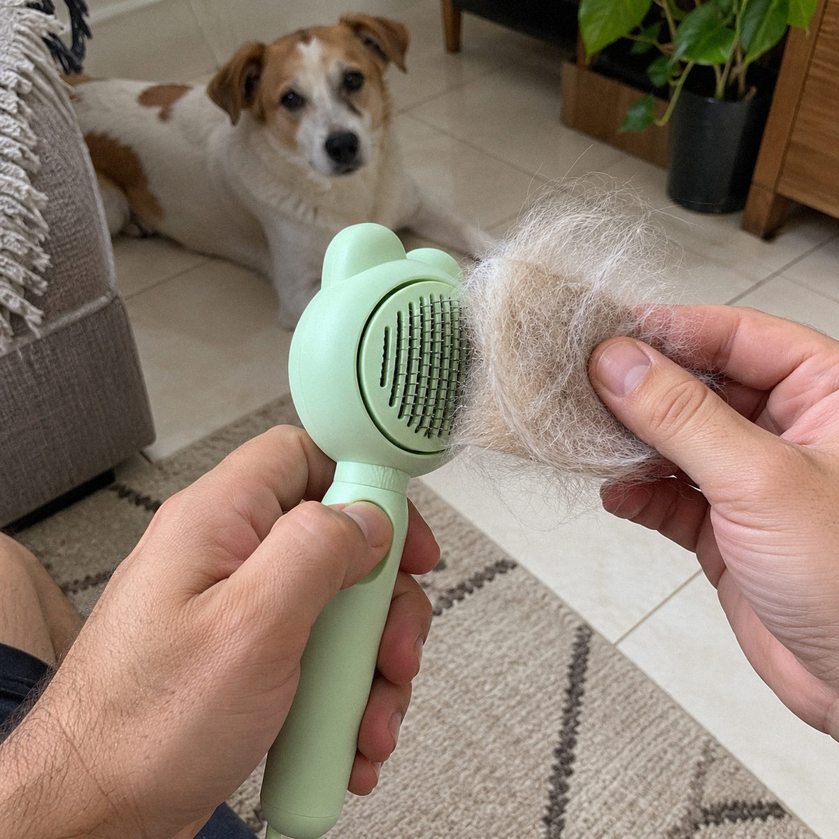Escovinha · Escova autolimpante pra pet (no dia a dia)