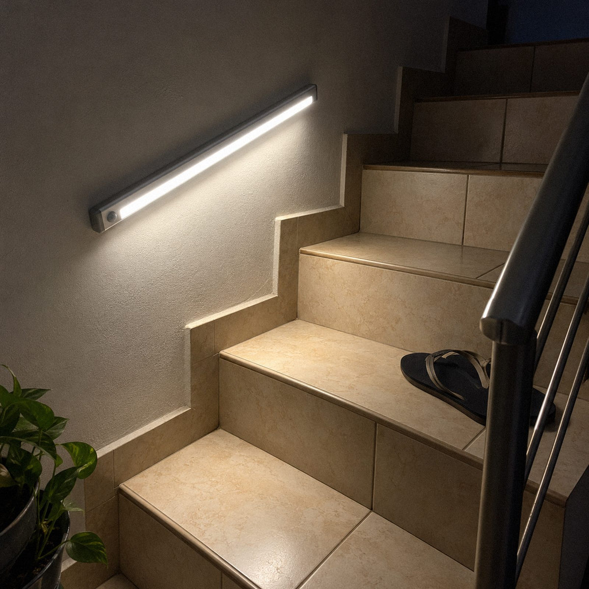 Acende · Barra de luz com sensor (no dia a dia)