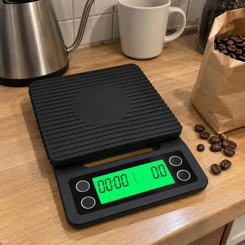 Grão · Balança de café com timer