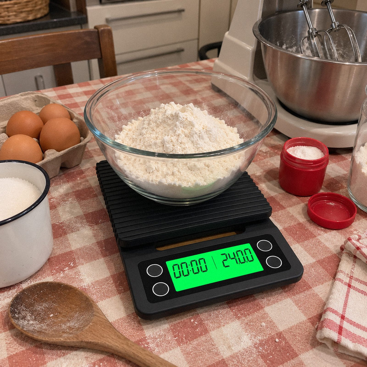 Grão · Balança de café com timer (no dia a dia)